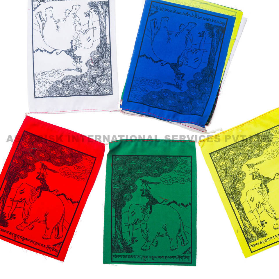 four-harmonious-friends-prayer-flag